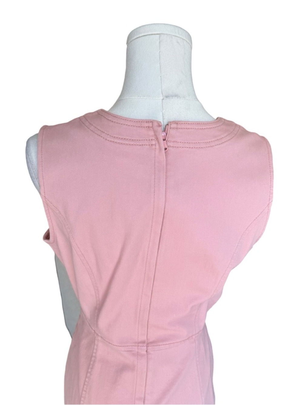J.Jill - NWT Christian Siriano Misty Rose Sleeveless Dress Pink Stretch Sz 8P - Picture 6 of 9
